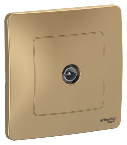 Розетка TV Коннектор с рамкой Systeme Electric Blanca 1-м. титан картинка